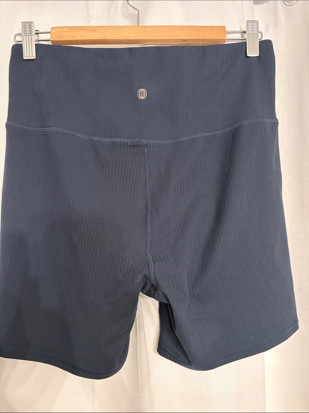 Balance Collection Ribbed Navy Bike Shorts - Picture 2 of 4